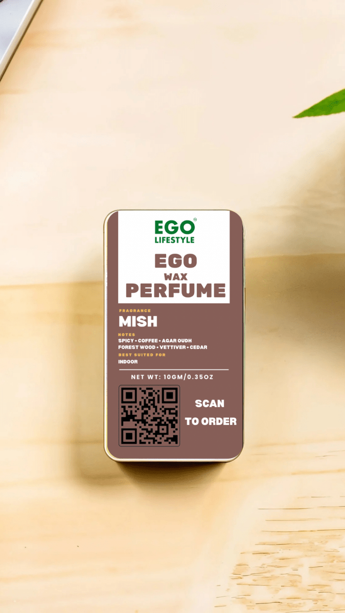 Mish Solid Perfume Balm (10g) – Long Lasting Indoor Wax Perfume for Men and Women with Roasted Coffee, Agar Oudh, Spicy Warm Forest Wood, Vetiver & Cedar Notes | Alcohol-Free Pocket Scent - EGO LIFESTYLE