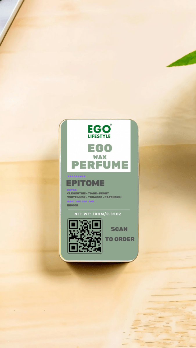 Epitome Solid Perfume Balm (10g) – Long Lasting Indoor Wax Perfume for Men and Women with Clementine, Tiare, Peony, White Musk, Warm Tobacco & Patchouli | Alcohol-Free Pocket Scent - EGO LIFESTYLE