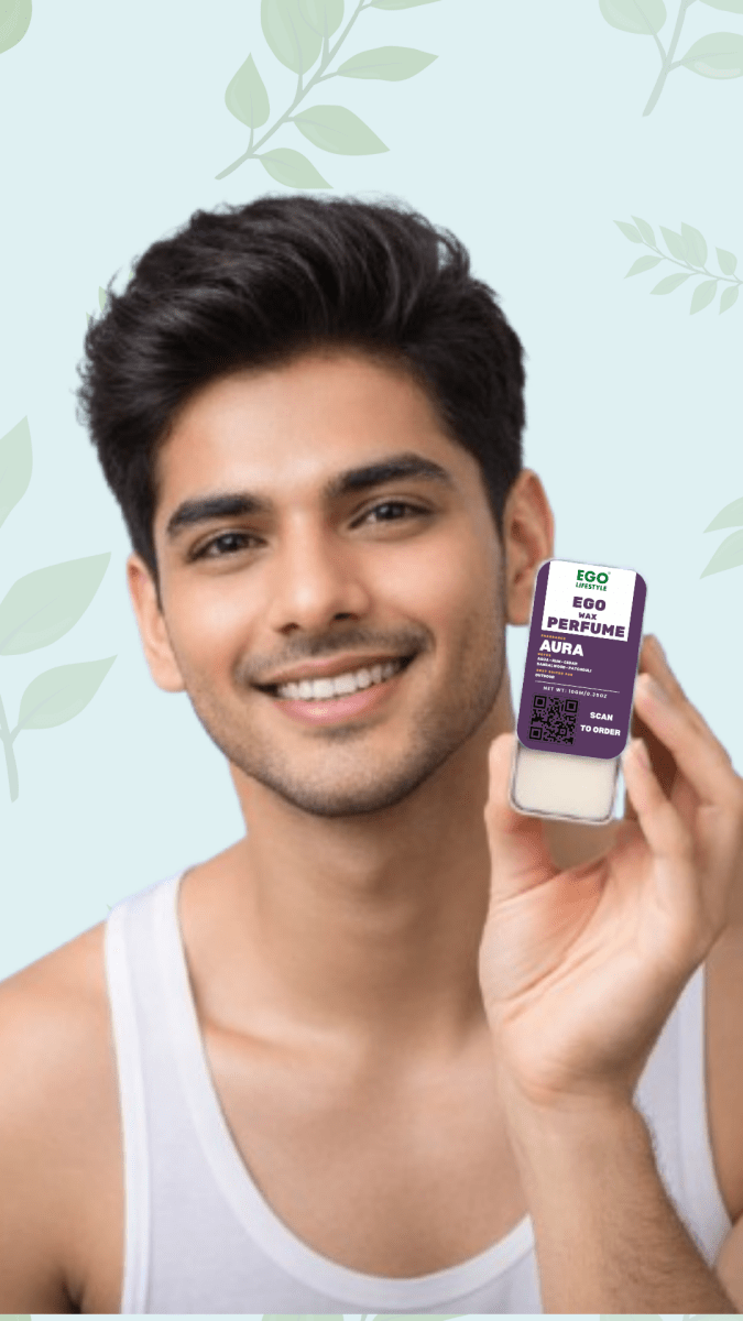 Aura Solid Perfume Balm (10g) – Long Lasting Outdoor Wax Perfume for Men and Women with Rich Aqua, Rum, Cedar, Sandalwood & Patchouli Notes | Alcohol-Free Pocket Scent - EGO LIFESTYLE