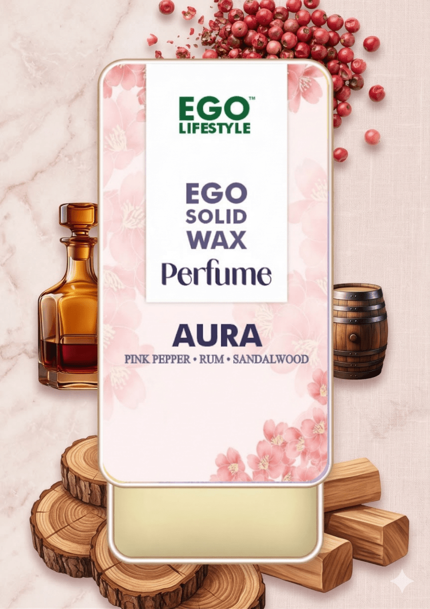 Aura | Pink Pepper - Rum - Sandalwood | Ego Lifestyle | Solid Perfume for Men & Women | 100% Natural - EGO LIFESTYLE