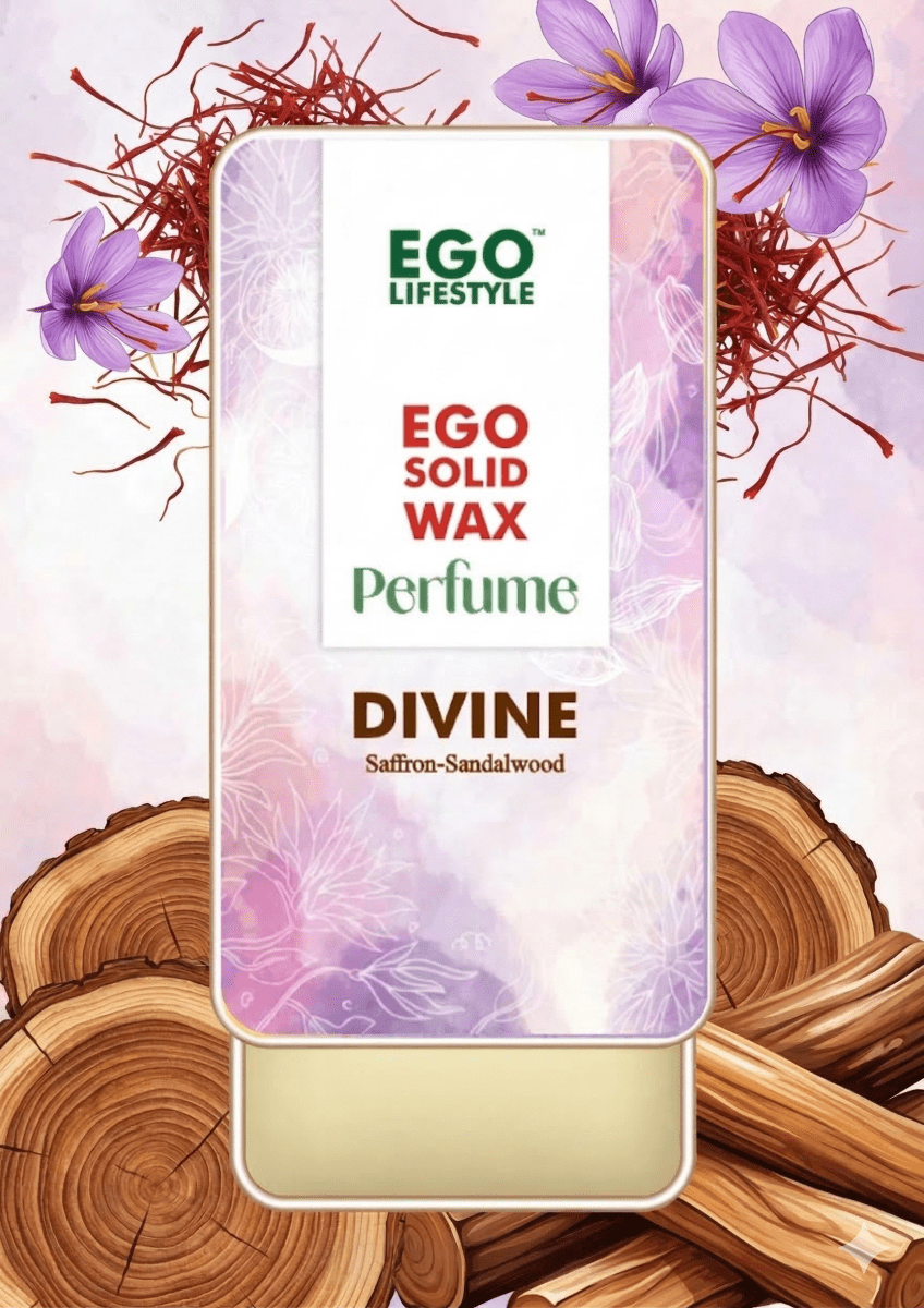 Divine | Saffron - Sandalwood | Ego Lifestyle | Solid Perfume for Men & Women | 100% Natural - EGO LIFESTYLE