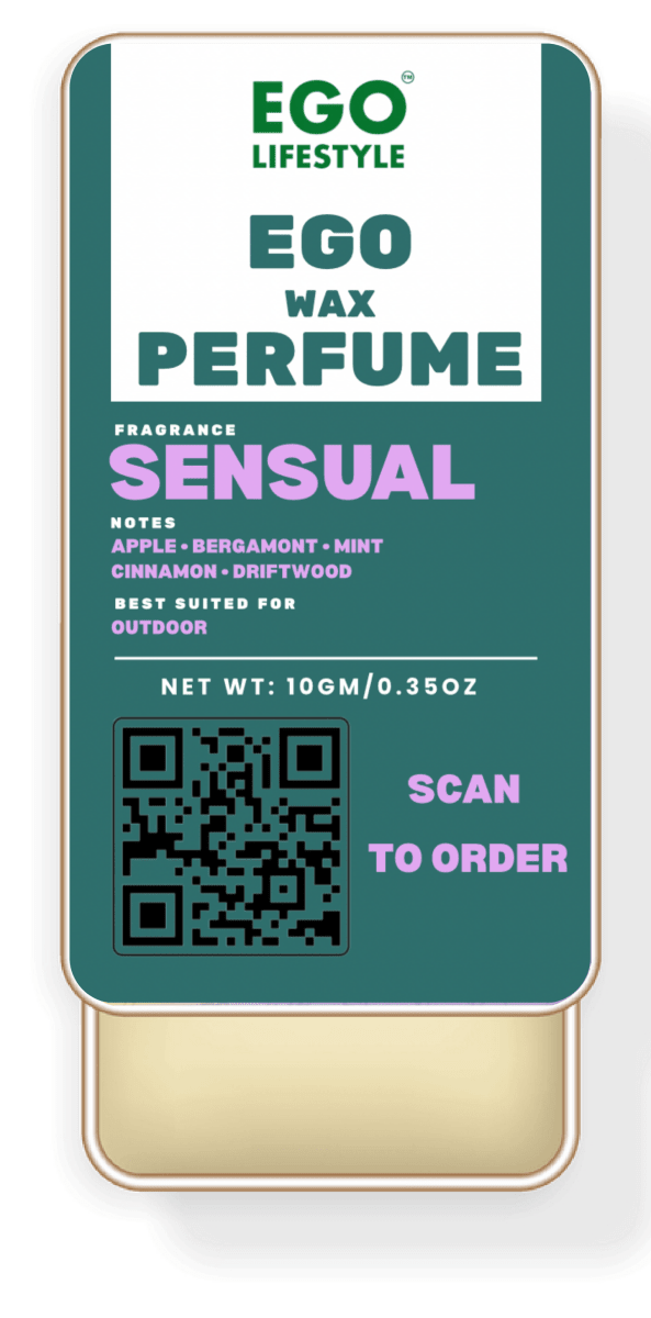 Sensual Solid Perfume Balm (10g) – Long Lasting Outdoor Wax Perfume for Men and Women with Apple, Bergamot, Mint, Cinnamon & Driftwood Notes | Alcohol-Free Pocket Scent - EGO LIFESTYLE